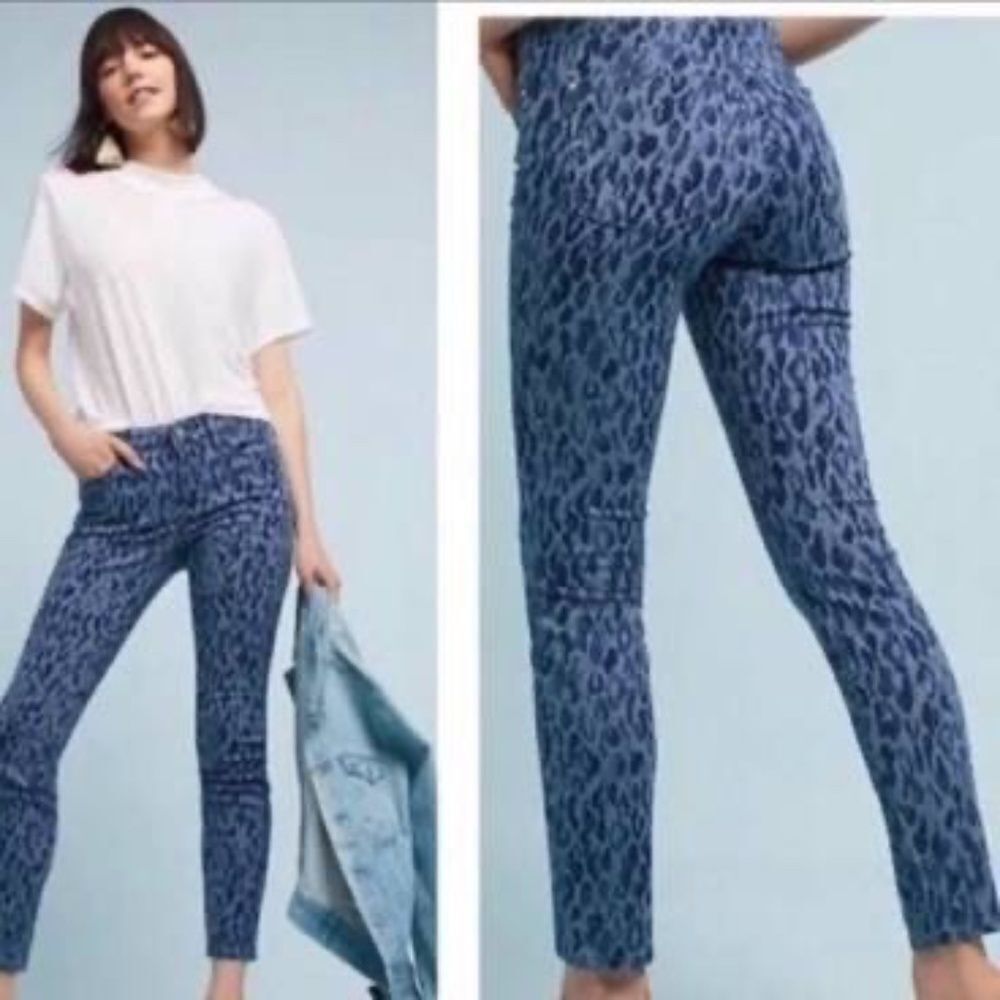 Pilcro And The Letterpress Leopard Print Jeans NWT
